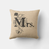 Omkeerbare bruiloft Pillow en Mrs. Kussen (Achterkant)
