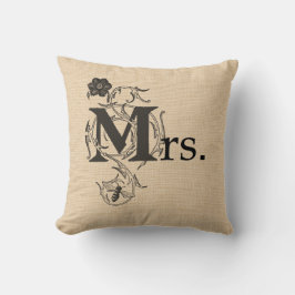 Omkeerbare bruiloft Pillow en Mrs. Kussen