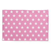 Omkeerbare Bubblegumroze ster Kussensloop (Achterkant)