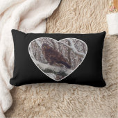 Omkeerbare Buzzard op Sneeuwtak in Hart Kussen (Deken)