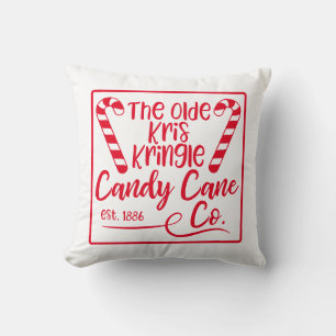 Omkeerbare Candy Cane Co Kerstmis Kussen