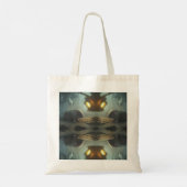 Omkeerbare Canvas tas Halloween Mouse Haunted Hous (Achterkant)