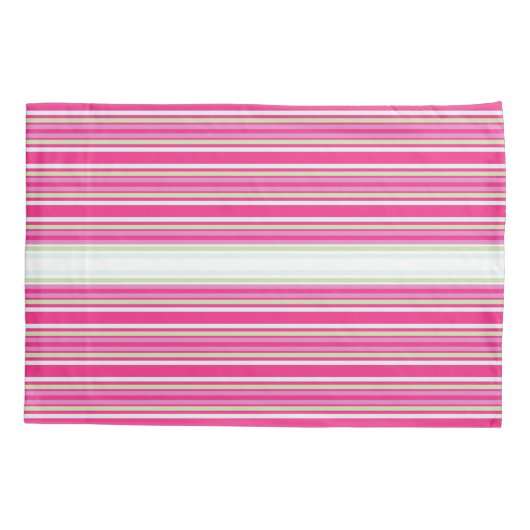 Omkeerbare Floral of Stripe Pillow Hoesje Kussensloop (Achterkant)