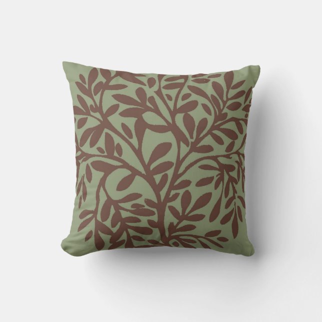 Omkeerbare groene in de Floral Pillow Kussen (Voorkant)