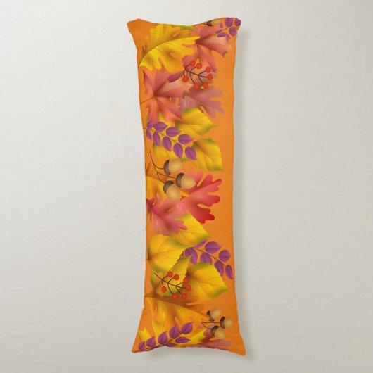Omkeerbare herfstherfstbladeren lichaamskussen (Voorkant Verticaal)