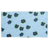 Omkeerbare Hoesjes van de Blauwe Floral Pillow Kussensloop (Voorkant-Links)
