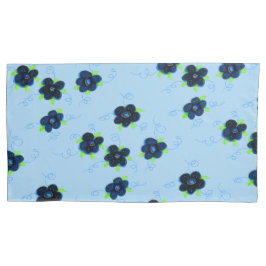 Omkeerbare Hoesjes van de Blauwe Floral Pillow Kussensloop