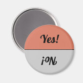 Omkeerbare Ja & geen Coral Grey Dishwasmachine Magneet (Voorkant / Achterkant)