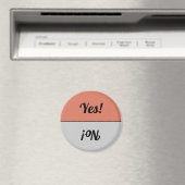 Omkeerbare Ja & Nee Koraalgrijs Afwasmachine Magneet (Insitu (Vaatwasser))