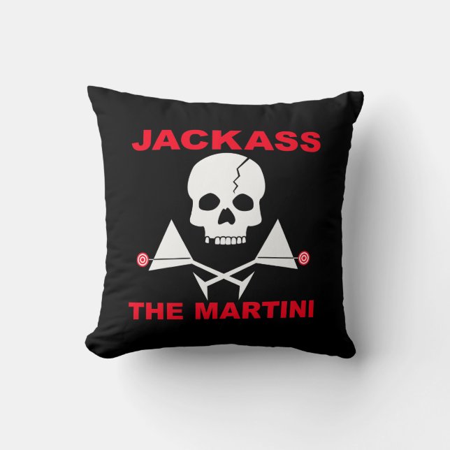 OMKEERBARE Jackass, The Martini Amerikaanse MoJo K Kussen (Voorkant)