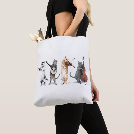 Omkeerbare kattenliefhebber canvas tas (Dichtbij)