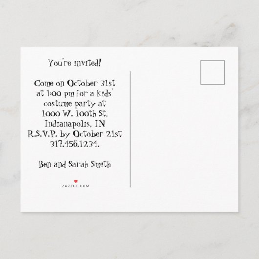 Omkeerbare kitten pompoen herfst Herfst Halloween Uitnodiging Briefkaart (Achterkant)