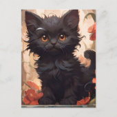 Omkeerbare kitten pompoen herfst Herfst Halloween Uitnodiging Briefkaart (Voorkant)