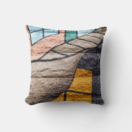 Omkeerbare kleurrijke Abstracte graffiti op een pi Kussen