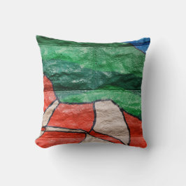 Omkeerbare kleurrijke Abstracte graffiti op een pi Kussen