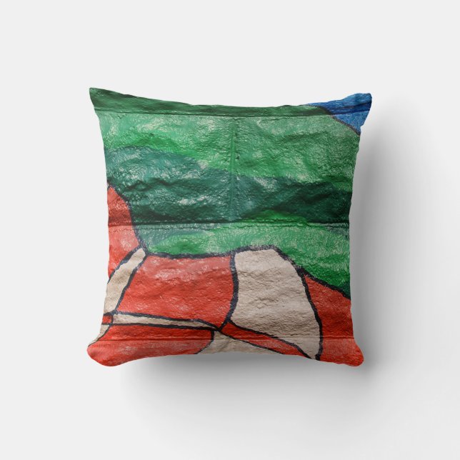 Omkeerbare kleurrijke Abstracte graffiti op een pi Kussen (Voorkant)