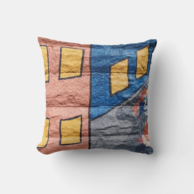 Omkeerbare kleurrijke Abstracte graffiti op een pi Kussen (Voorkant)