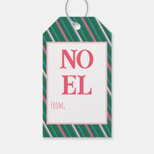 Omkeerbare, kleurrijke Christelijke kerst Cadeaulabel (Voorkant)