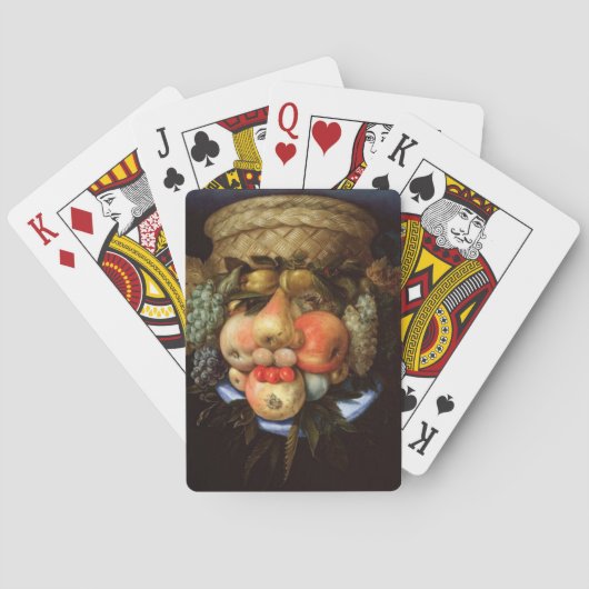 Omkeerbare kop met korf fruit pokerkaarten (Achterkant)