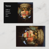 Omkeerbare kop met korf fruit visitekaartje (Voorkant / Achterkant)