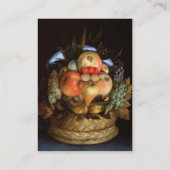 Omkeerbare kop met korf fruit visitekaartje (Achterkant)