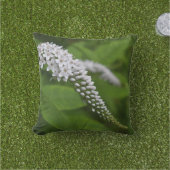 Omkeerbare kussen van groene en witte bloemen voor (Gras)