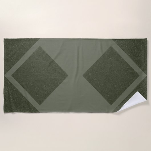 Omkeerbare look Diamond Beach Handdoek – Moss Gree (Voorkant)