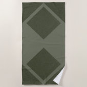 Omkeerbare look Diamond Beach Handdoek – Moss Gree (Voorkant)