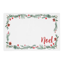 Omkeerbare Noel Floral Christmas Placemat