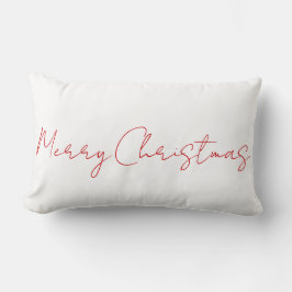 Omkeerbare Prettig Kerstfeest Rood Wit Minimalisti Kussen