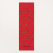 Omkeerbare rode en zwarte Chili Pepper-afdrukken Yogamat (Voorkant)