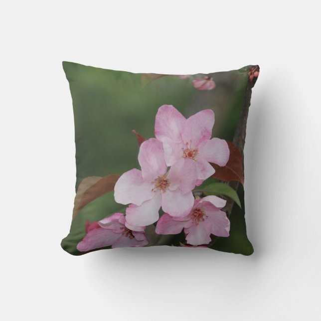 Omkeerbare roze krab Apple Blossom Pillow Kussen (Voorkant)