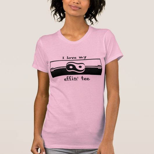 Omkeerbare Spure Top - Ik hou van mijn t-shirt. (Voorkant)