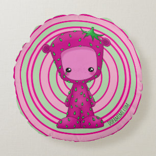 Omkeerbare StrawberriMimi/AppleMimi Rond Kussen