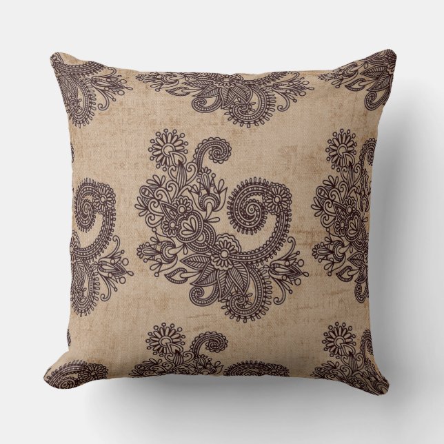 "Omkeerbare suède tan design decoratieve Kussens (Voorkant)