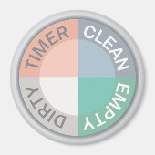 Omkeerbare Vaatwasser Clean Timer Vuil Leeg Chique Magneet (Voorkant)