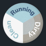 Omkeerbare vaatwasser die schoon vuile blauw loopt magneet<br><div class="desc">Moderne,  reversibele vaatwasmachine-magneet voor uw kantoor of thuis. Laat iedereen de status van je gerechten kennen met deze schone,  vuile en draaiende vaatwasmachine magneet. Blauwe,  witte en grijze kleurtinten. Perfecte vaatwasmachine magneet voor het organiseren van klusjes in je kantoor of thuis.</div>