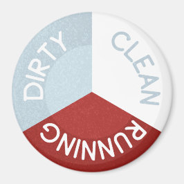 Omkeerbare vaatwasser magneet schoon vuile lopen