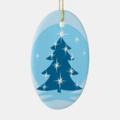 Omkeerbare versiering van sneeuwbomen keramisch ornament (Rechts)