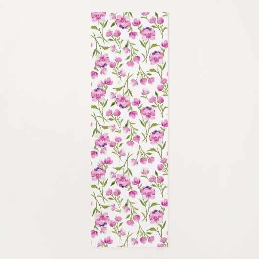 Omkeerbare Waterverf Florals Yoga Mat (Voorkant)