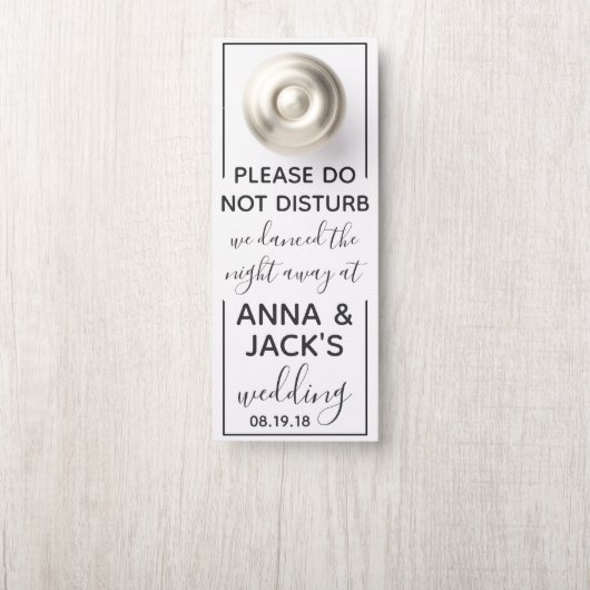 Omkeerbare welkomstwoorden en niet storen van het  deurhanger (Op knop)