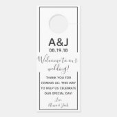 Omkeerbare welkomstwoorden en niet storen van het deurhanger (Achterkant)