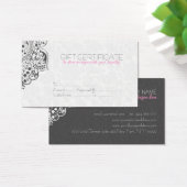 Omkeerbare White & Grey Damasks Gift Kaart (Bureau)