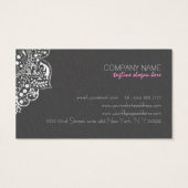 Omkeerbare White & Grey Damasks Gift Kaart (Achterkant)