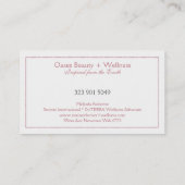 Omkeerbare witte & moderne Roos-gouden glitter Visitekaartje (Achterkant)