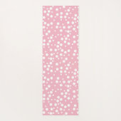 Omkeerbare witte Stippen op Turquoise, roze Yoga M Yogamat (Achterkant)