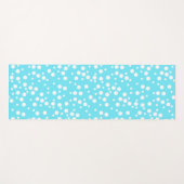 Omkeerbare witte Stippen op Turquoise, roze Yoga M Yogamat (Voorkant (horizontaal))