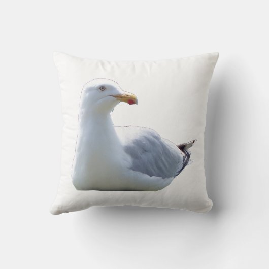 Omkeerbare zeemeeuw liggend kussen (Achterkant)