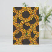 Omkeerbare zonnebloem uitnodiging (Staand voorkant)