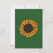 Omkeerbare zonnebloem uitnodiging (Achterkant)